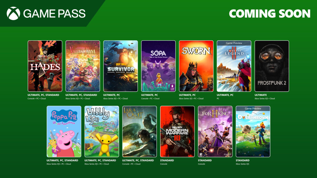 العاب Xbox Game Pass لشهر سبنمبؤ 2025